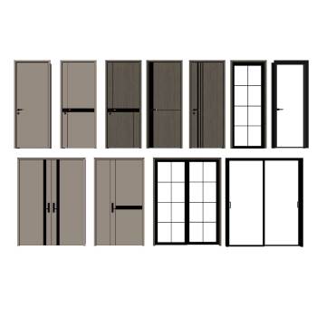 室内门门窗SU模型 - SU模型免费下载_sketchup模型