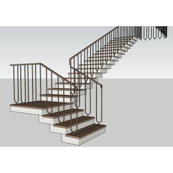概念化的矛盾空间楼梯楼梯SU模型 - SU模型免费下载_sketchup模型