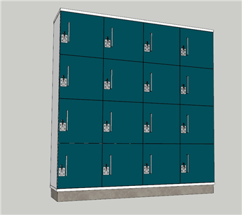 [柜子]更衣柜储物柜 SU模型素材免费