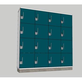 更衣柜储物柜柜子SU模型 SU模型下载