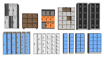 [柜子]储物柜寄存柜更衣柜 草图官方模型下载