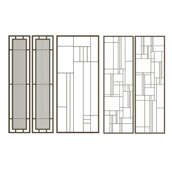 CNC装饰板隔断屏风装饰SU模型 SU模型下载