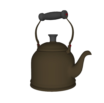 [厨房]传统热水壶 烧水壶 鸣笛水壶 草图大师模型