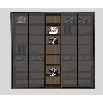 鞋帽柜柜子SU模型 SU模型下载