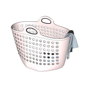 镂空塑料收纳篮服饰SU模型 SU模型下载