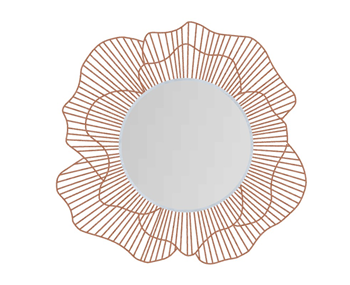 [装饰]多层花瓣状的镂空镜子 mirror 草图大师模型