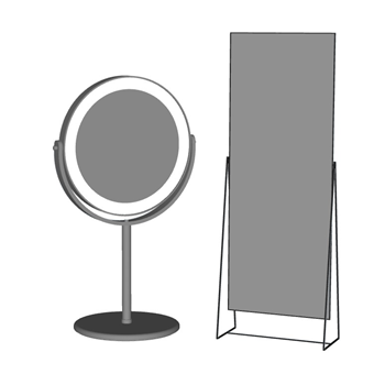 [装饰]台镜梳妆镜和全身镜子mirror 草图大师免费模型
