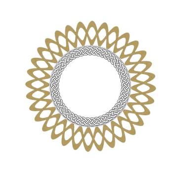 双层圆形装饰边框镜子mirror装饰SU模型 SU模型下载