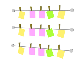 [办公]晾衣绳夹便签 草图大师素材库