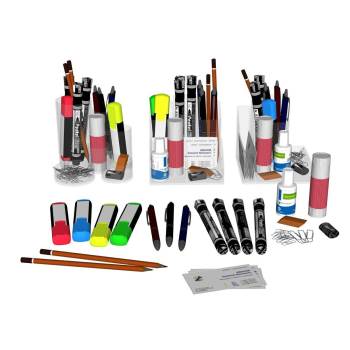 铅笔水性笔固体胶文具集合办公SU模型 SU模型下载