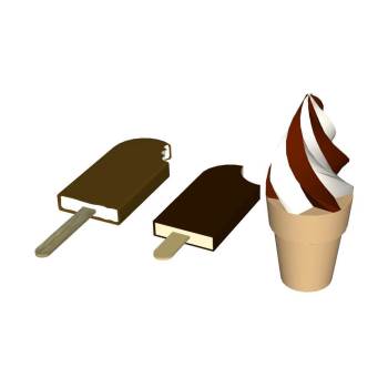 雪糕冰激凌ice装饰SU模型 SU模型下载