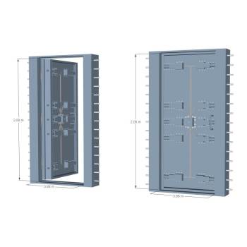 高安全等级的防爆门门窗SU模型 - SU模型免费下载_sketchup模型