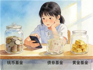 水彩画:为何现在的年轻人青睐“新三金”？货币基金、债券基金和黄金基金