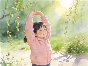 水彩画:为什么立春后要多伸懒腰？
