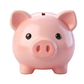 矢量图:小猪存钱罐C4D元素图片