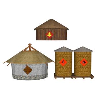 农耕文化景观SU模型 SU模型下载