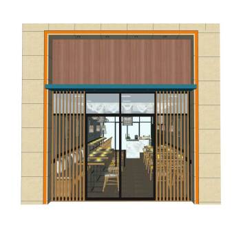 中式拉面馆餐饮店商业SU模型 SU模型下载