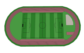 [体育]田径场 足球场 运动场 SU模型免费库