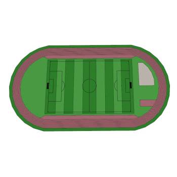 田径场体育SU模型 SU模型下载