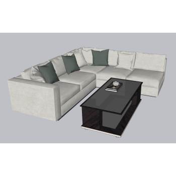 现代轻奢风的沙发SU模型 SU模型下载