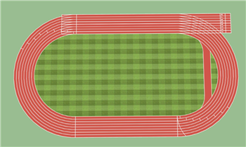 [体育]田径场运动场标准赛道 草图官方模型下载