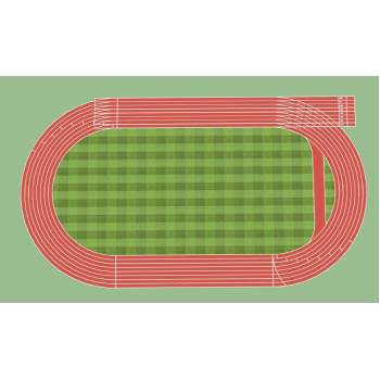 田径场运动场标准赛道体育SU模型 - SU模型免费下载_sketchup模型