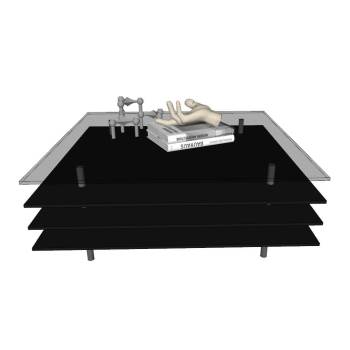 包豪斯极简风茶几桌子SU模型 SU模型下载