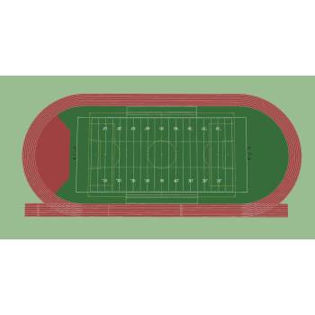 田径场运动场体育SU模型 - SU模型免费下载_sketchup模型