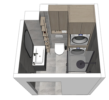 [浴室]浴室淋浴间卫生间 草图大师模型