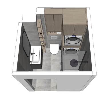 浴室淋浴间卫生间浴室SU模型 SU模型下载