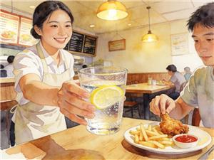 水彩画:为何很多餐馆都在提供免费柠檬水？