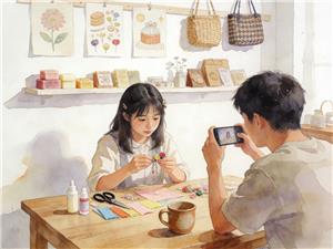 水彩画:你知道啥是“手搓经济”?