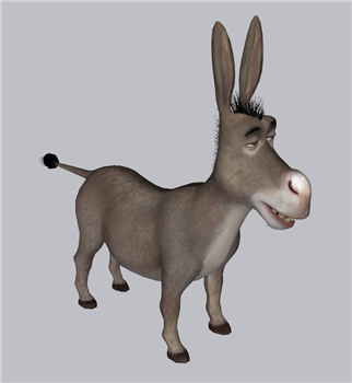[动物]卡通小毛驴动物形象 SU模型资源