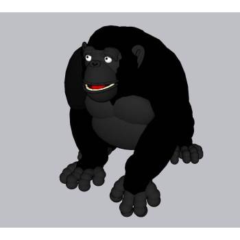 可爱的大猩猩动物动物SU模型 SU模型下载