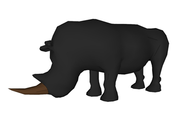 [动物]犀牛动物工艺品 草图大师素材库