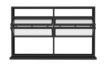 [门窗]现代工业风的多格上悬窗（也叫中悬窗） su模型