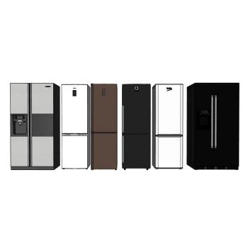 双开门冰箱和单开门冰箱家电SU模型 SU模型下载