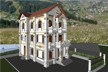 [建筑]欧式自建房别墅 SketchUp模型