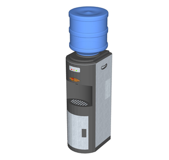 [家电]桶装水立式饮水机 SketchUp模型