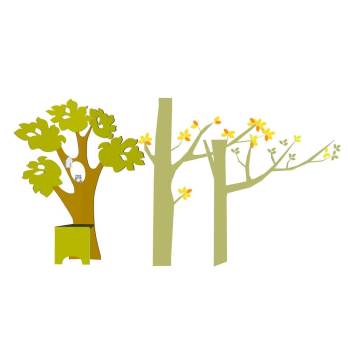 儿童装饰树卡通树SU模型 SU模型下载