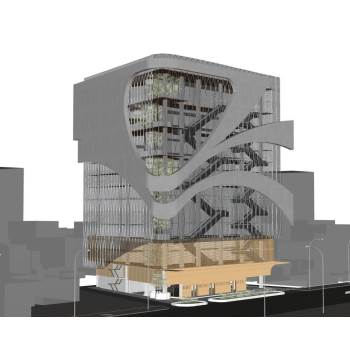 未来主义建筑SU模型 SU模型下载