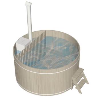 侘寂风浴缸圆形泡池浴室SU模型 SU模型下载