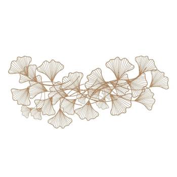 东方美学银杏叶装饰性线条画装饰SU模型 SU模型下载