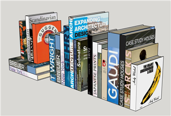 [装饰]现代风格的书籍书本摆件 SketchUp模型