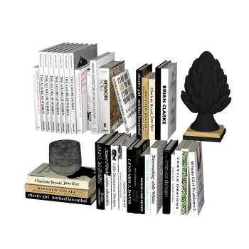 北欧风格软装书籍摆件松果装饰SU模型 SU模型下载