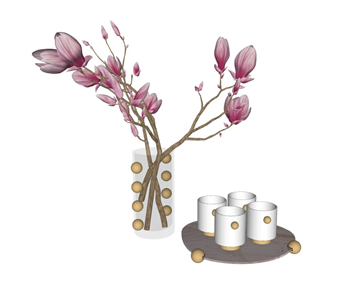 [装饰]现代简约风格的装饰花瓶 免费SketchUp模型