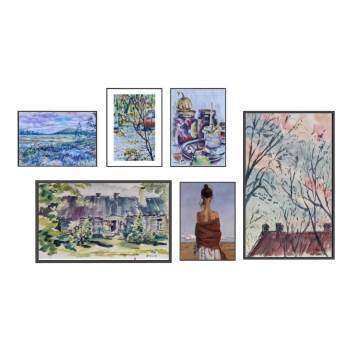 艺术挂画装饰画组合装饰SU模型 SU模型下载