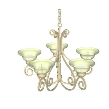 欧式铁艺吊灯灯具SU模型 SU模型下载