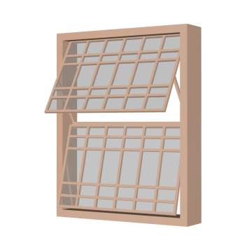 双扇上悬格条窗户门窗SU模型 - SU模型免费下载_sketchup模型
