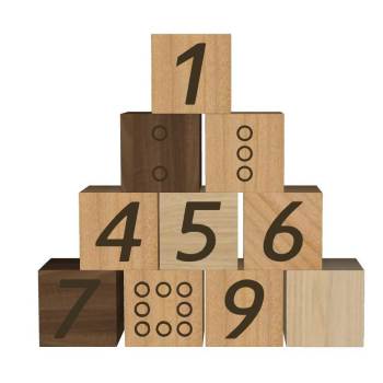 木质数字积木装饰装饰SU模型 SU模型下载